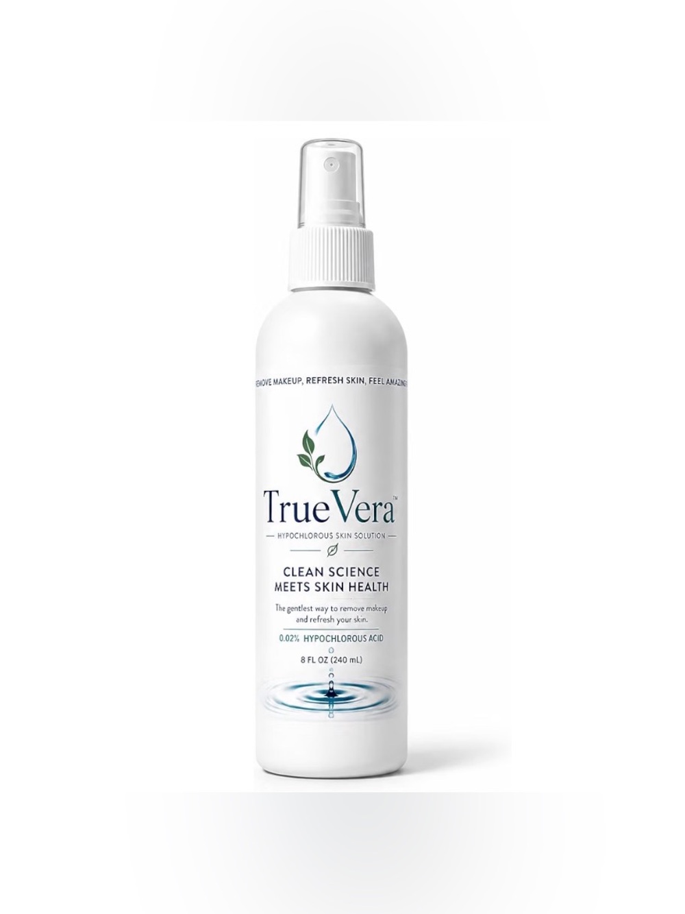 TrueVera Hypochlorous Acid Spray, Face & Body Skin Mist, 8 oz